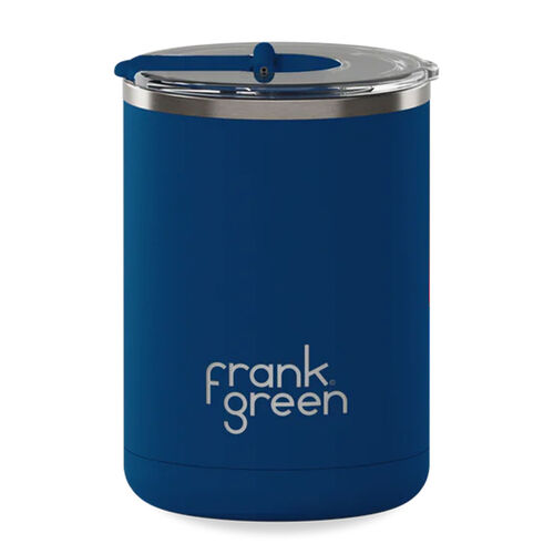frank green 12oz Ceramic Cup with Hinged Lid Deep ocean